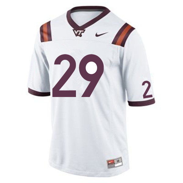 Men #29 Marco Lee Virginia Tech Hokies College Football Jerseys Sale-White - Click Image to Close